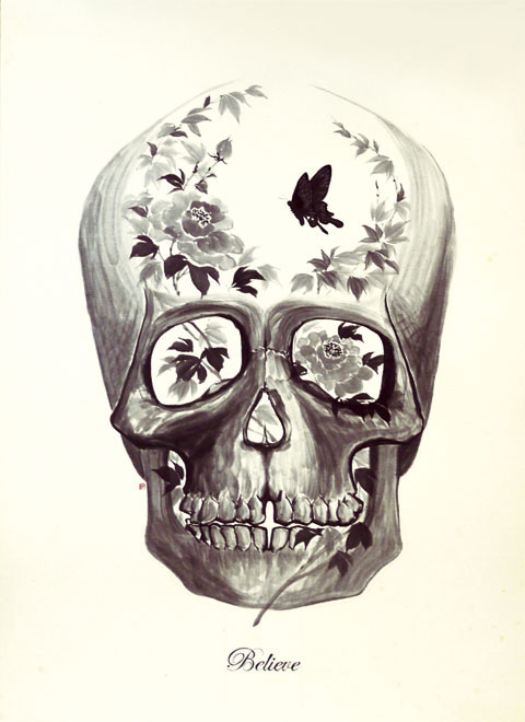 土屋秋恆 「Skull Butterfly」2004年